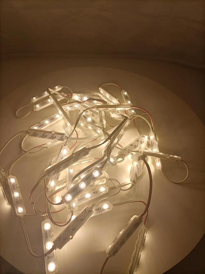 Q QINGCHEN LED Module Warm White 3000K 12V DC 1.2W 25Ft 50pcs/Chain 5630smd - Image 3