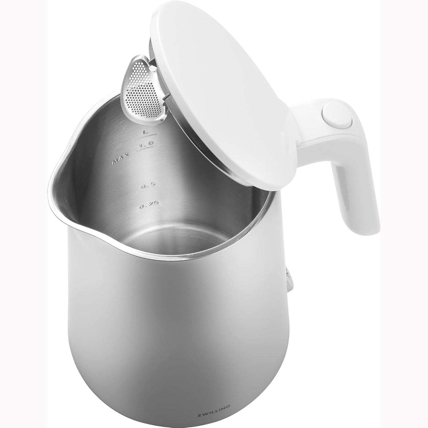 ZWILLING Enfinigy Cool Touch 1-Liter Electric Kettle, Cordless Tea Kettle & Hot Water - Silver