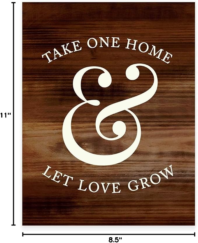 Andaz Press Wedding Party Signs, Rustic Wood Print, 8.5x11-inch, Please Take - Image 9