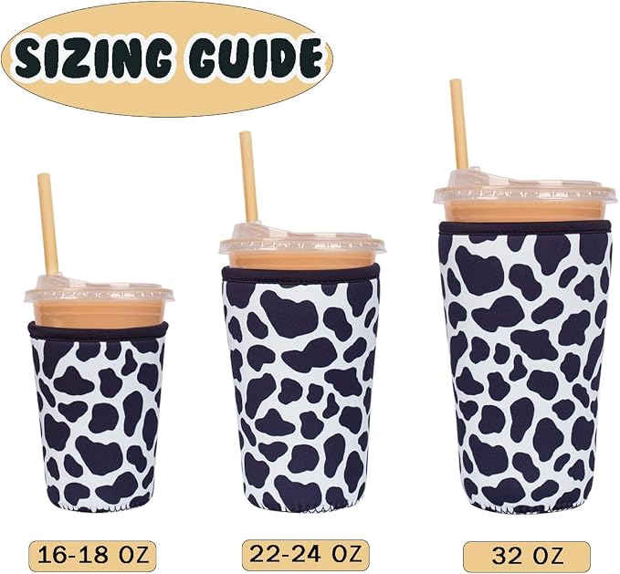 Reusable Insulated Neoprene Iced Coffee Cup Sleeve, Durable Drink Sleeve - Image 5