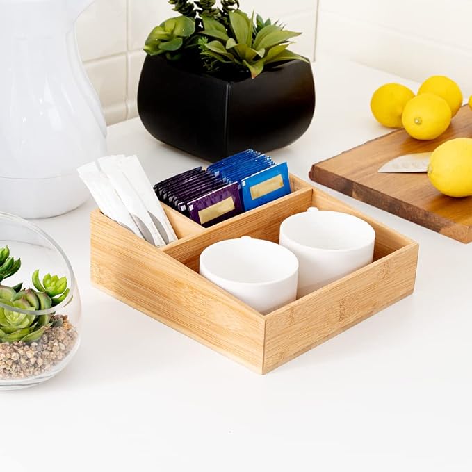 Restaurantware-8.3 x 8.3 x 2 Inch Coffee Condiment Organizer, 1 Square Creamer - Image 8