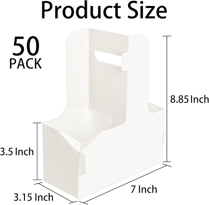Lawei 50 Pack 2 Cup Drink Carrier - Image 2