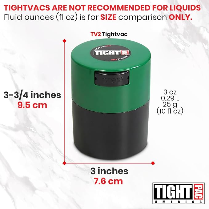 Tightvac - Premium Airtight Herb Storage Container - Holds ½ oz to 3 ounces - - Image 7