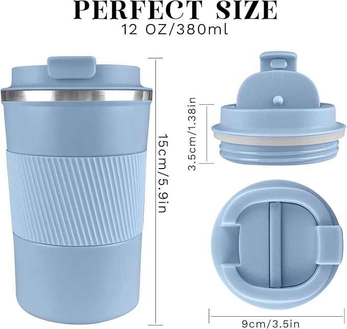 YINBAOGE Insulated Travel Coffee Mug, Spill & Leak Proof, Portable To Go - Image 3