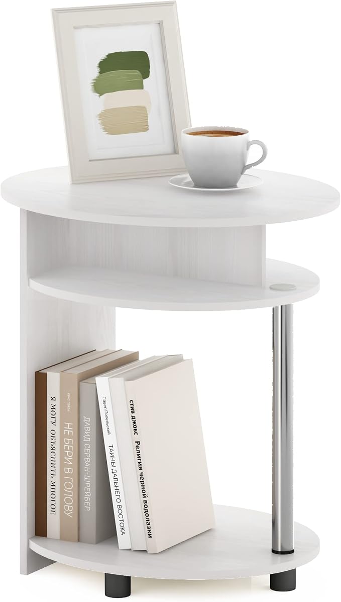 Furinno JAYA Simple Design Oval End Table by Furinno-FitsYourSpaceFitsYourBudget