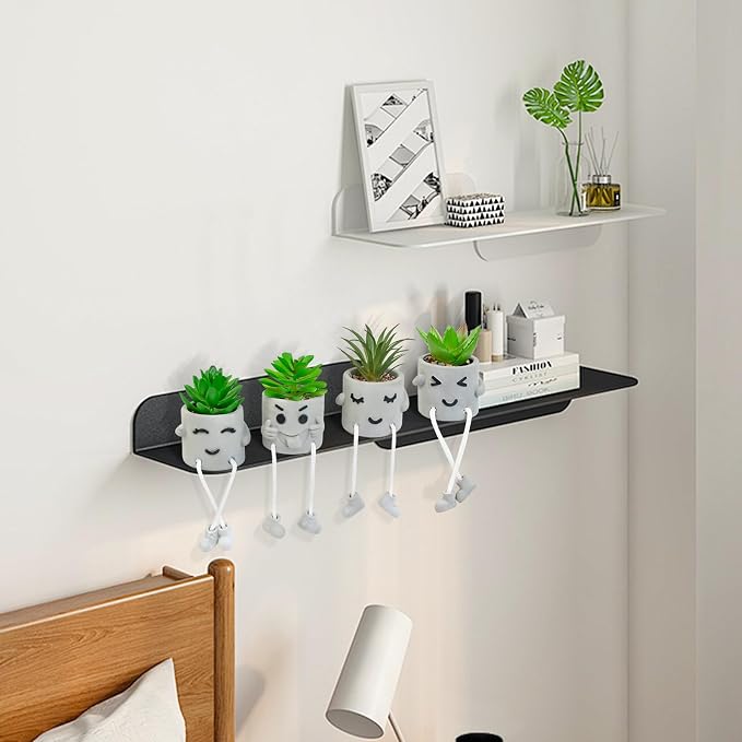 Set of 4 Small Faux Succulents in Cement Pots - Image 6