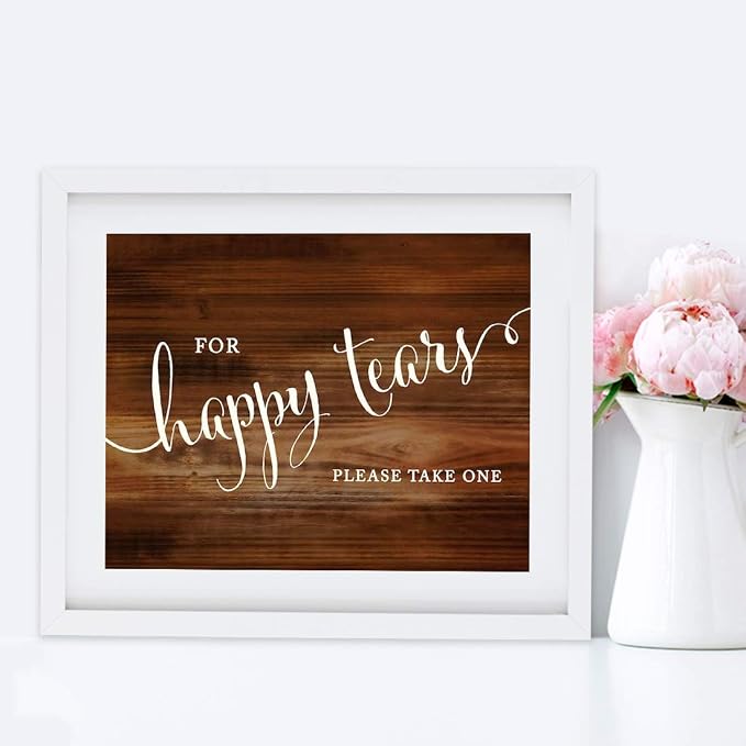 Andaz Press Wedding Party Signs, Rustic Wood Print, 8.5x11-inch, - Image 4