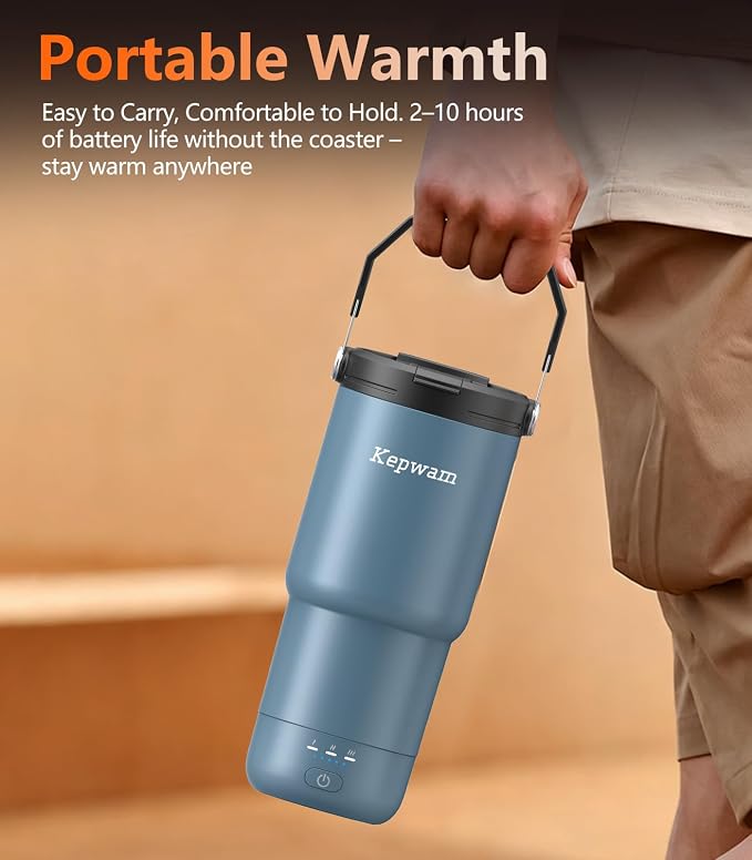 Kepwam Heated Coffee Mug Rechargeable T3, 20oz Self-Heating Travel Mug - Image 5