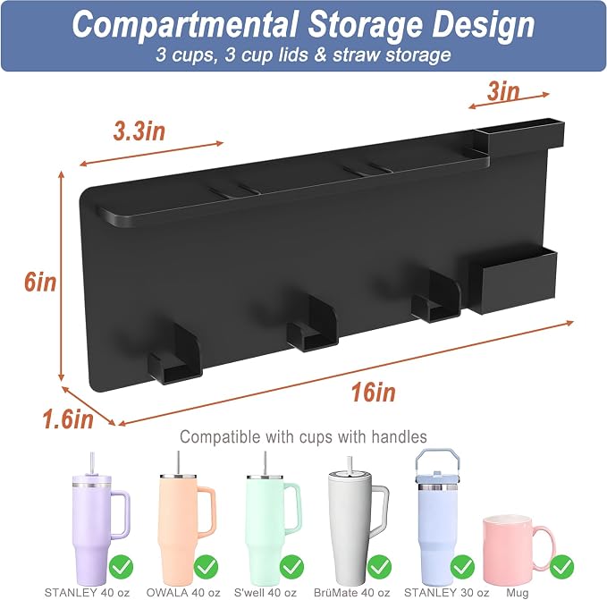 Magnetic Cup Holder for Stanley 30 & 40 oz Tumbler, Strong Magnetic Cup - Image 2