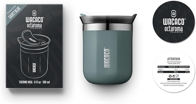 WACACO Octaroma Classico Vacuum Insulated Coffee Mug, Double-wall Stainless - Image 5