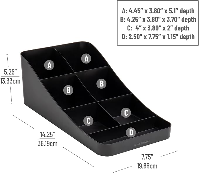 Mind Reader Cup and Condiment Station, Countertop Organizer, Coffee Bar - Image 3