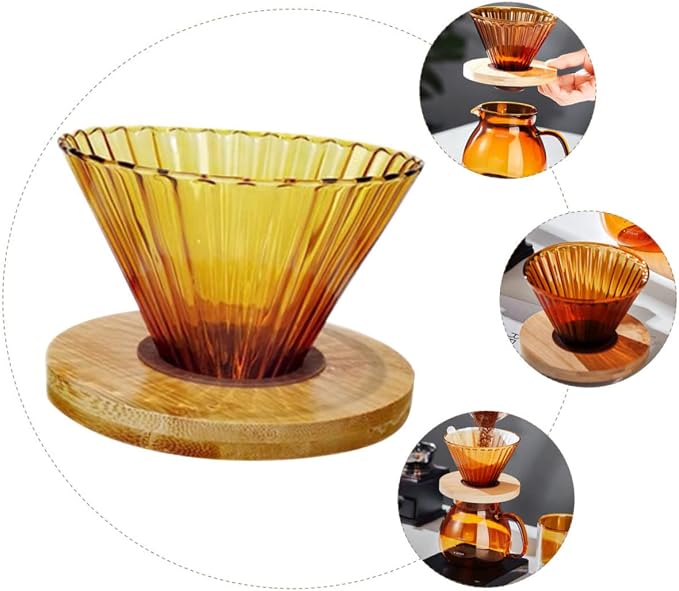 Gadpiparty High Borosilicate Glass Coffee Funnel Pour-Over Coffee Dripper Cloud - Image 8