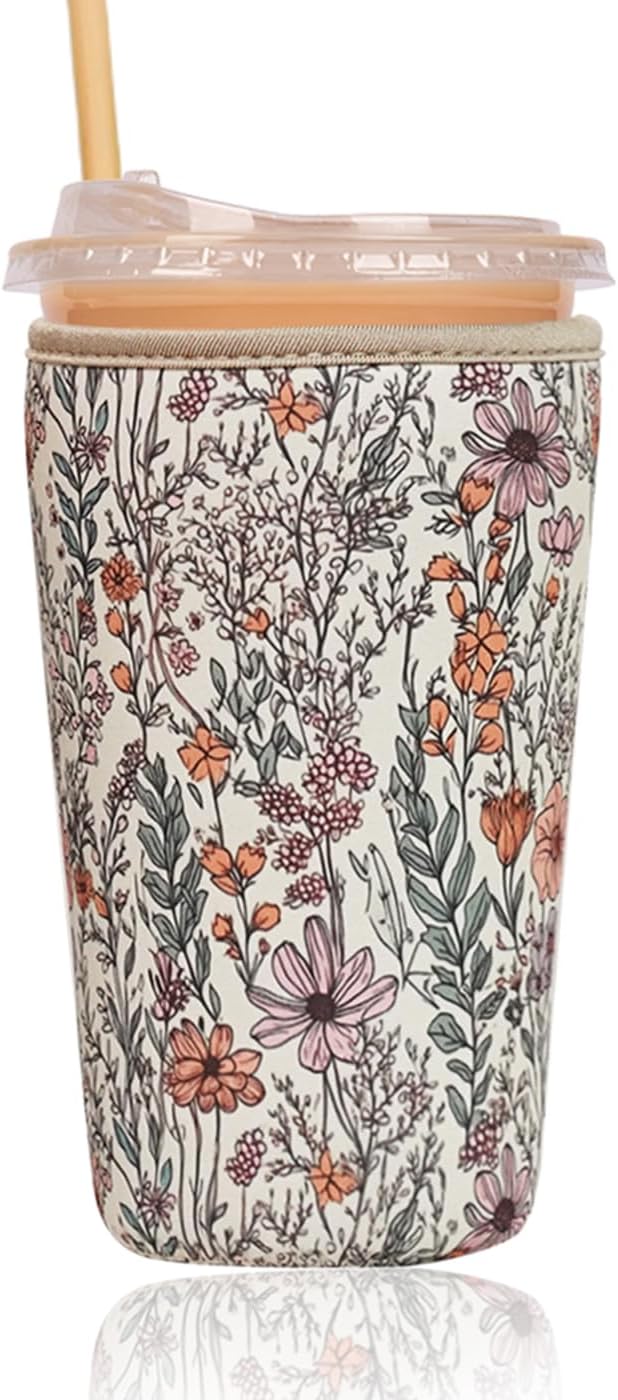 Reusable Insulated Sleeve for Iced Coffee Cup, Coffee Neoprene Sleeve for Cold by Unknown