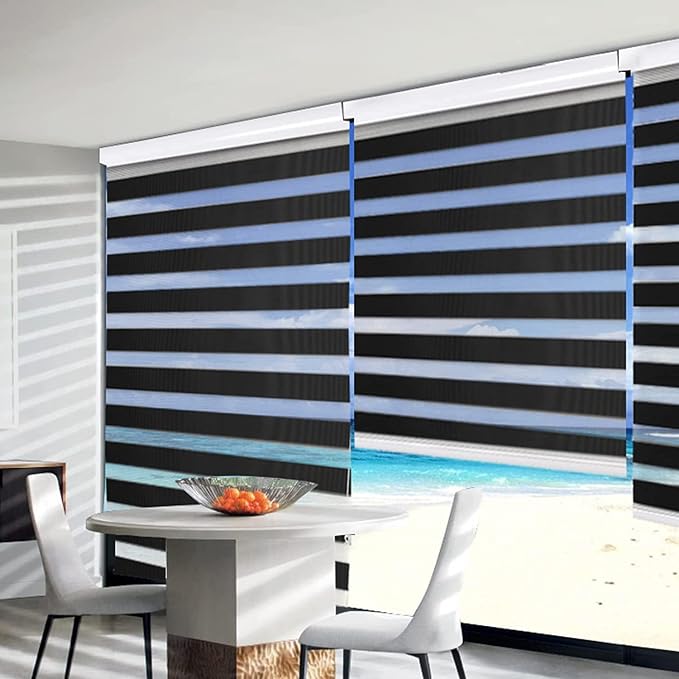 Joydeco Cordless Zebra Blinds for Windows, Dual Layer Free-Stop Zebra Shades - Image 7