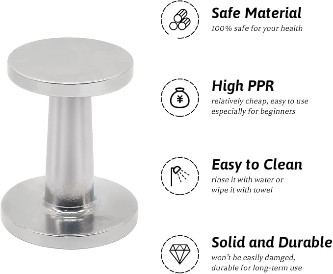 Dual-Sided Espresso Hand Tamper 51mm and 58mm Dual Ended Tamper Coffee Ground - Image 6