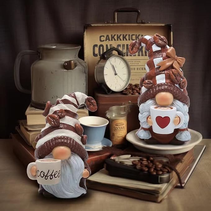 Hodao Gnome Decor Set of 2 Resin Coffee Lover Gifts - Image 6