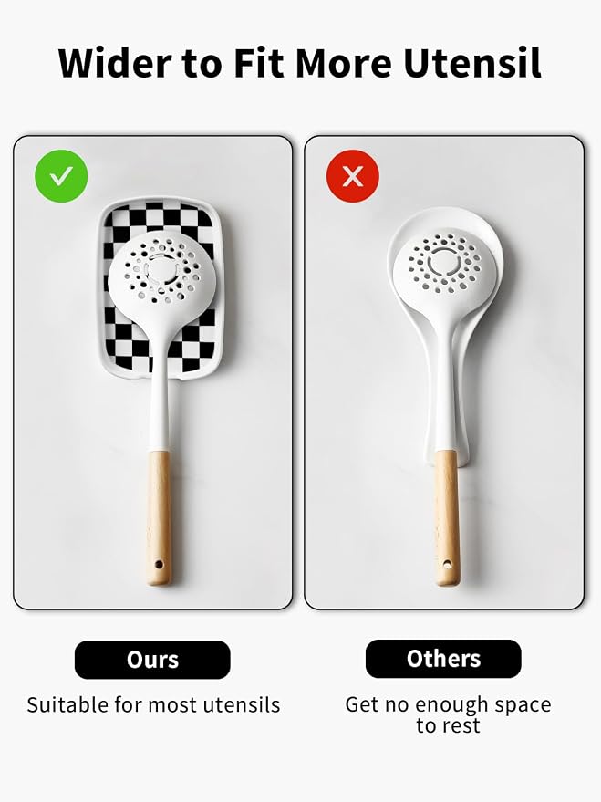 ABRUTY Spoon Rest for Stove Top, Ceramic Spoon Holder for Counter, Modern - Image 5