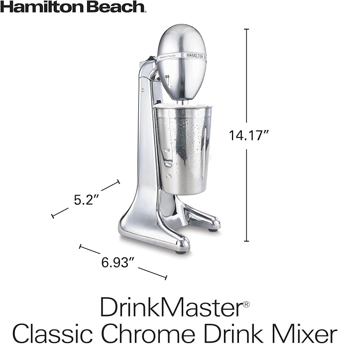 Hamilton Beach DrinkMaster Electric Drink Mixer, Retro Milkshake Maker & Milk - Image 8
