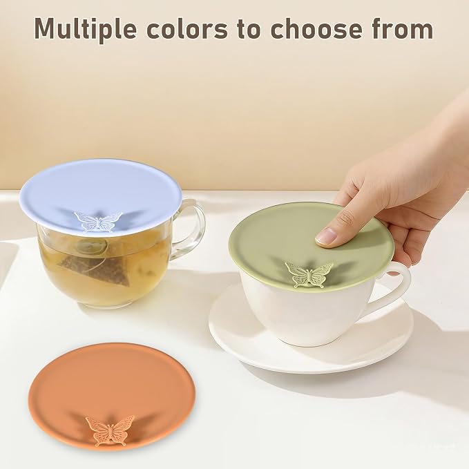 Silicone Cup Covers， Multicolored Silicone Lids - Image 6