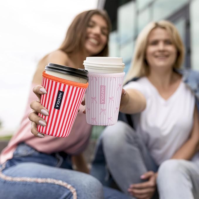 Reusable Insulated Neoprene Iced Coffee Cup Sleeve, Durable Drink Sleeve - Image 4