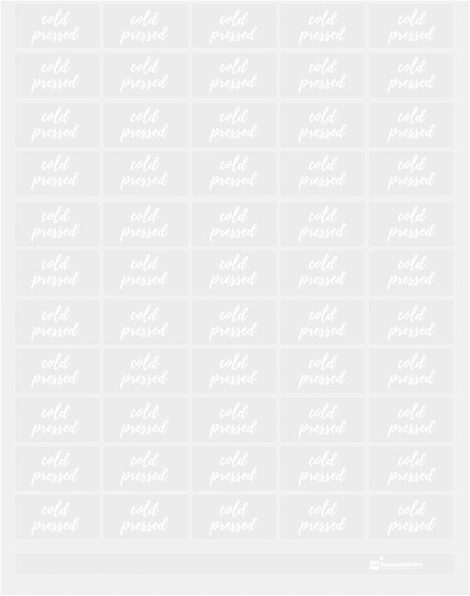 Restaurantware Label Tek 1.9 x 1 Inch Cold Pressed Juice Bottle Labels 100 by Restaurantware