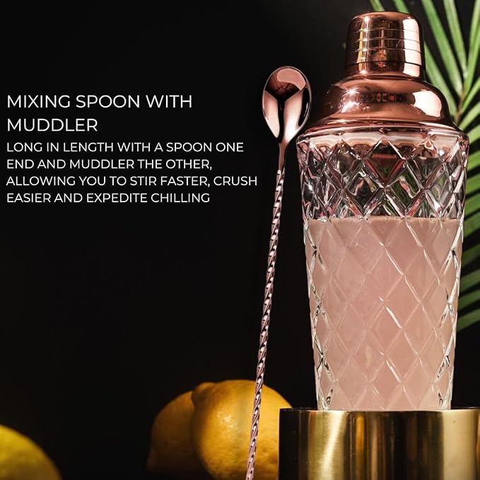 Nikita Cocktail Shaker, 5-Piece Martini Shaker & Bartender Kit - Image 6