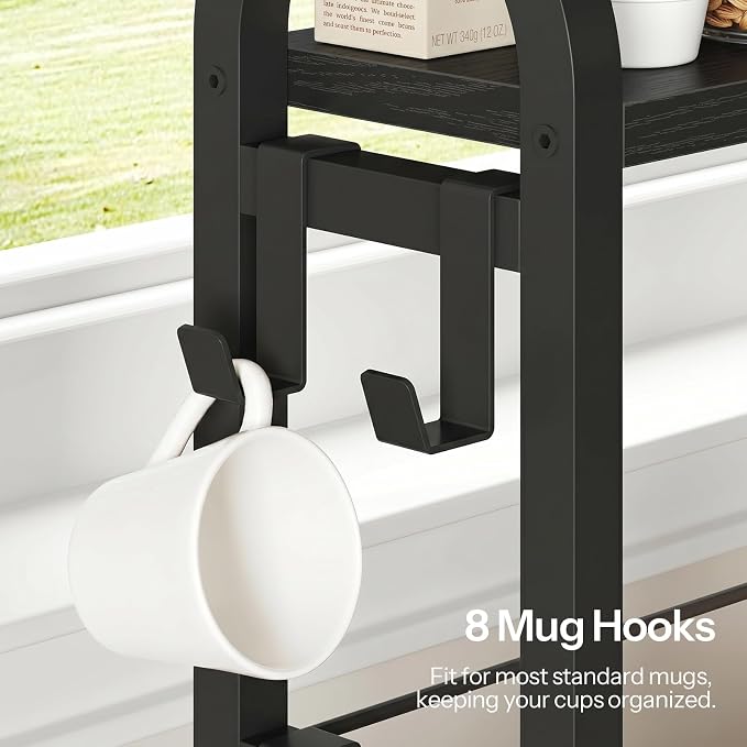 HOOBRO Coffee Mug Tree, 2 Tier Mug Organizer, Coffee Mug Cup Holder - Image 7