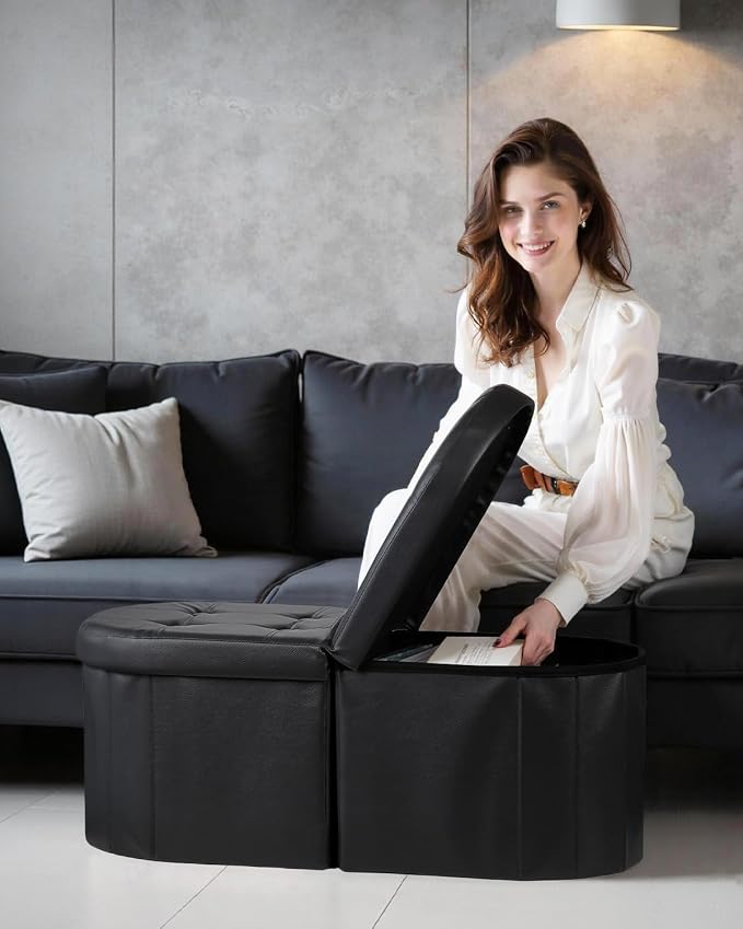 AmasSmile Footrest Ottoman Bench - Image 5