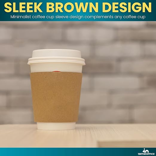 1InTheOffice Corrugated Coffee Cup Sleeves - Image 5