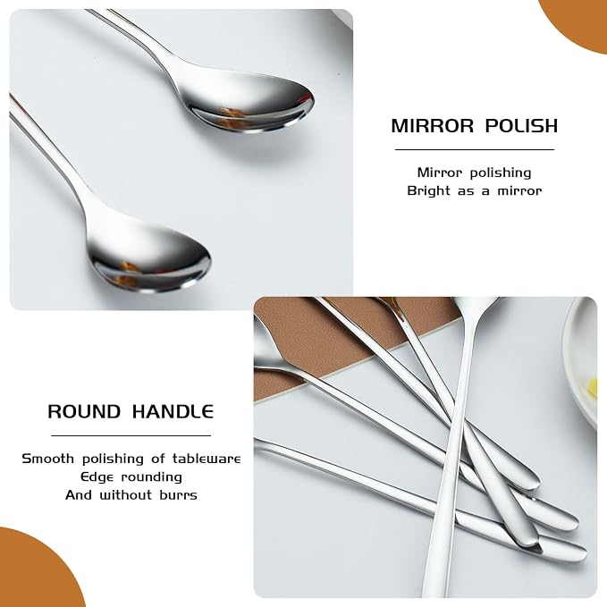 Long Handle Iced Tea Spoons, Ice Cream, Cold Drinks - Image 4