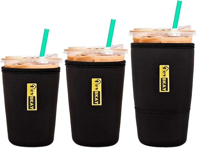 HEYSKAY Insulated Coffee Cup Sleeves Reusable Neoprene Iced Coffee Sleeve by HEYSKAY