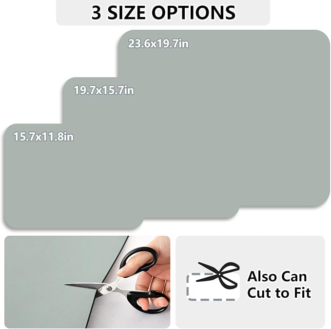 Celadon Dish Drying Mat for Kitchen Counter No-slip Rubber Bottom Dish Drying - Image 2