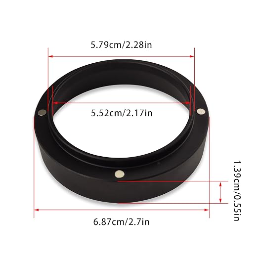 58mm Dosing Funnel, Aluminum Coffee Dosing Ring Espresso Portafilter Funnel - Image 3