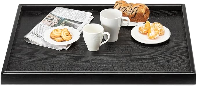 32 x 20 Inches Extra Large Solid Wood Serving Tray - Image 2