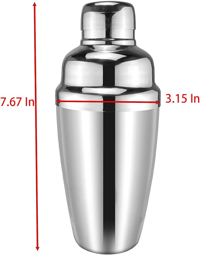 18.6 Oz Cocktail Shaker, Stainless Steel Drink Shaker - Image 2