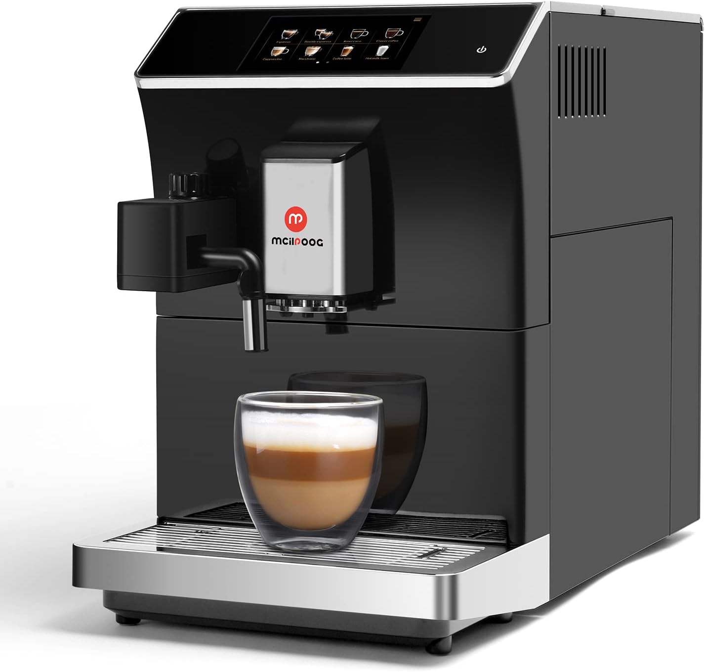 Mcilpoog WS-203 Super-automatic Espresso Coffee Machine With Smart Touch Screen For Brewing 16 Coffee Drinks