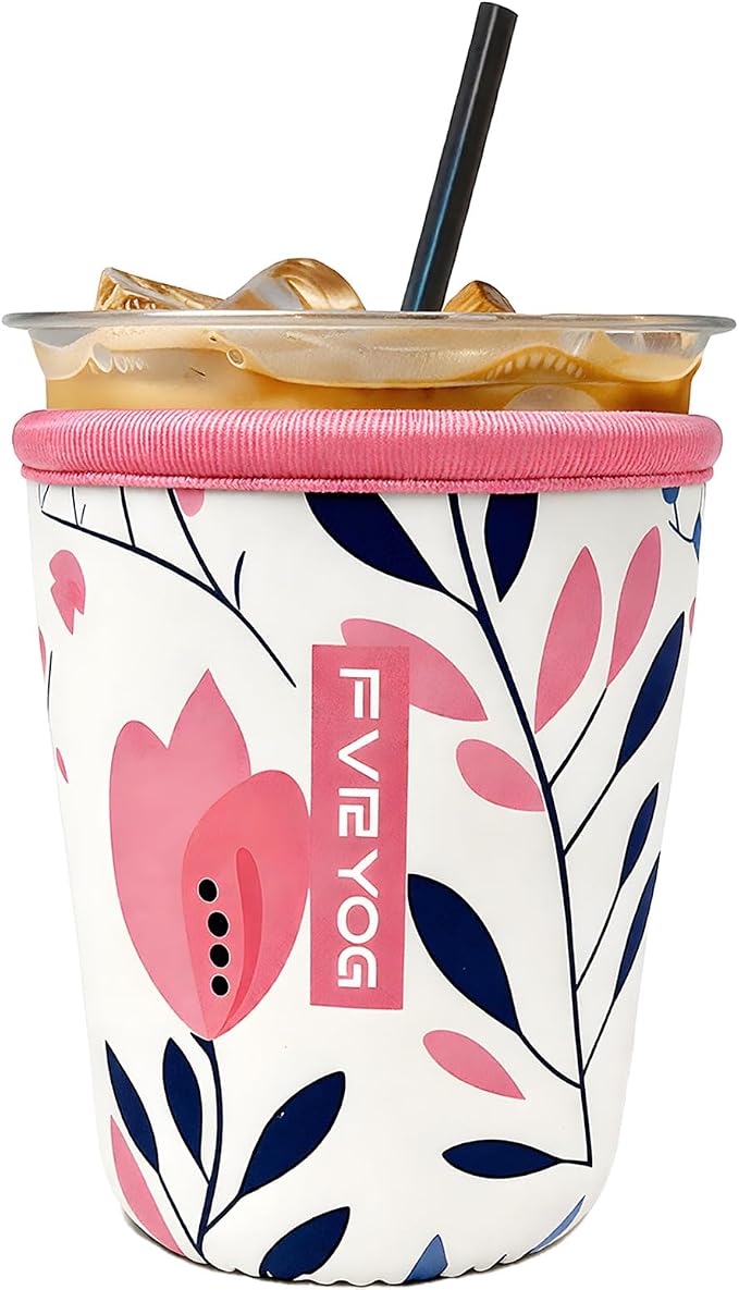 Reusable Insulated Neoprene Iced Coffee Sleeves by Fvryog