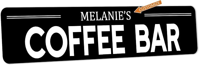 Custom Personalized Name Coffee Corner Cafe Sign - Image 3
