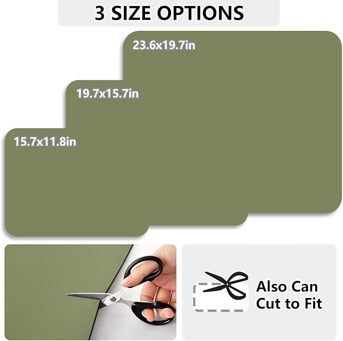 Green Dish Drying Mat for Kitchen Counter No-slip Rubber Bottom Dish Drying - Image 2