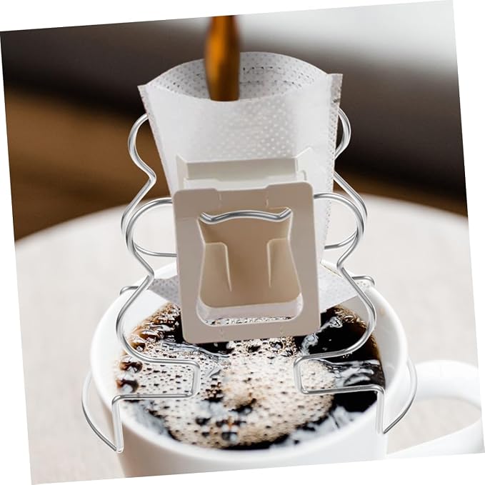 2pcs Stainless Drip Bag Holder Compact Coffee Filter Stand - Image 4