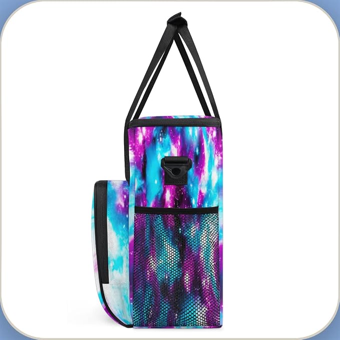 Funny Galaxy Coffee Maker Carring Bag Glitter Space Travel Storage Tote Bag - Image 4