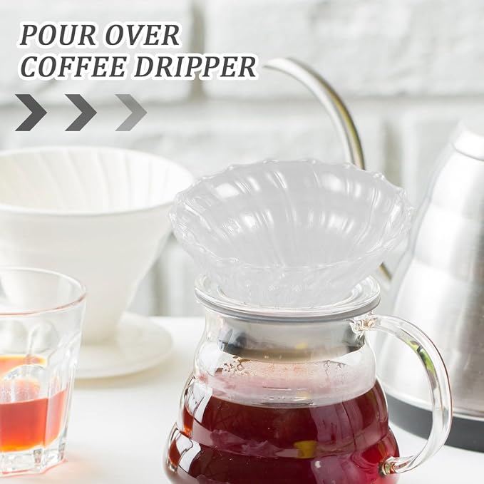 Reusable Spiral Coffee Dripper Filter Funnel Glass 3.7In Precise Filtration - Image 3