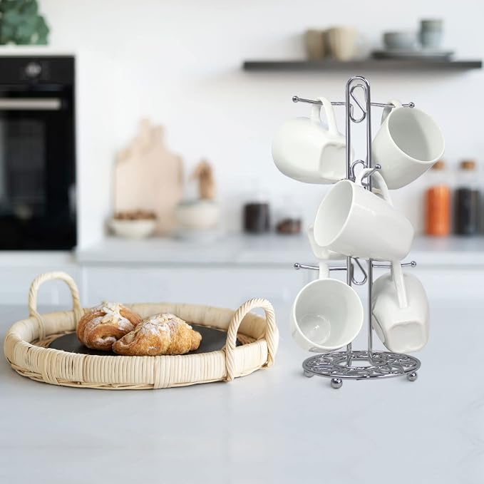 Blue Donuts Farmhouse Coffee Mug Rack, Coffee Mug Tree - Image 5