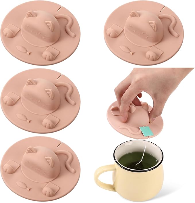 4 Pcs Tea Bag Squeezer 4 Inch Silicone Tea Bag Holder & Squeezer Dishwasher by Ferrochef