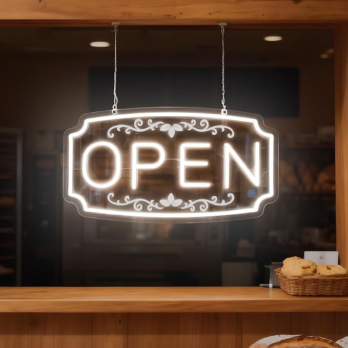 LED Neon Open Signs for Business Window Wall Door, Light Up Open Lights Sign - Image 2