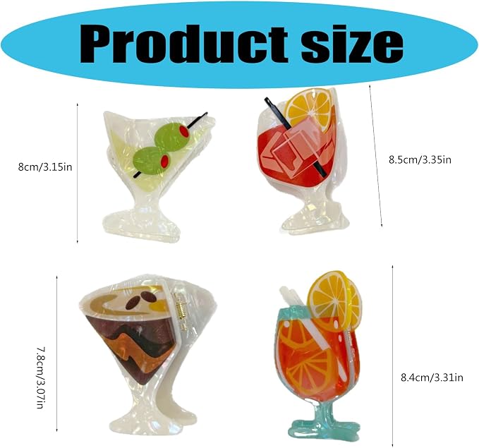 Creative Drink Garnish Clip Hair Accessories Multipurpose Hair Tool - Image 8