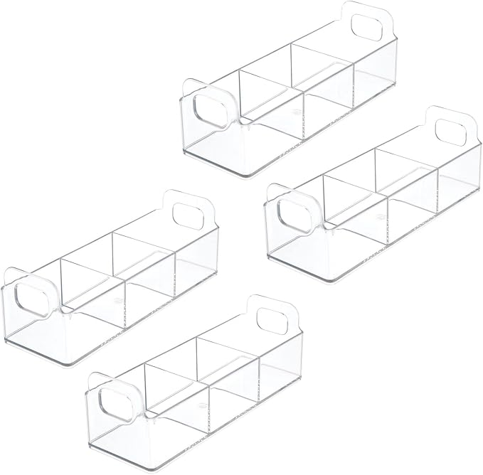 mDesign Plastic Condiment Organizer and Tea Bag Holder - Image 5