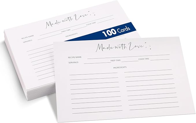 100 Pack | Blank 4x6 Recipe Cards | Double Sided Recipe Cards - Image 6