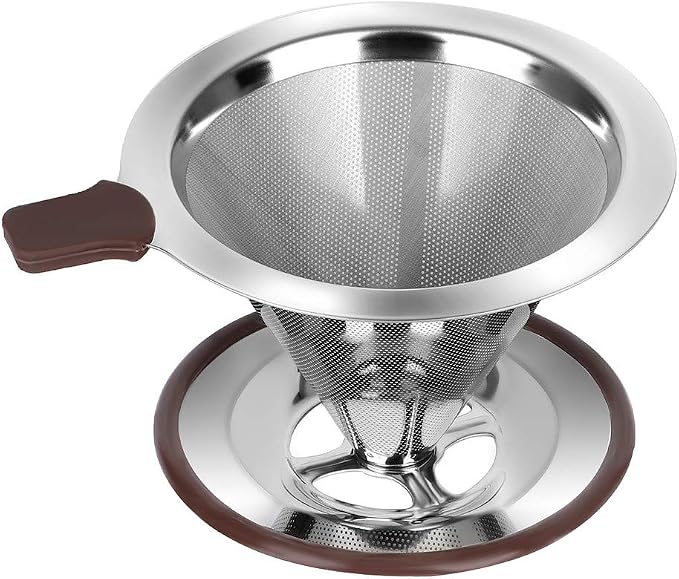Pour Over Coffee Dripper, Reusable Paperless Coffee Filter, Professional by ZeptX