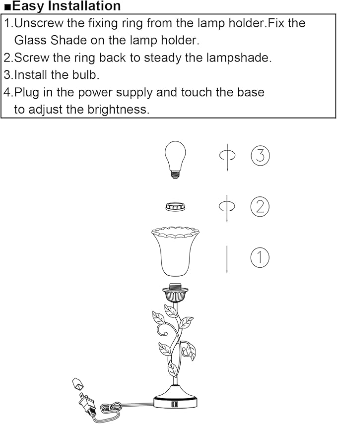 Touch Leaf Bedside Table Lamp - Image 6
